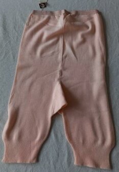 Oude vintage brocante oudroze lange wollen onderbroek directoire Molli maat 44 long wool underpants pink 2