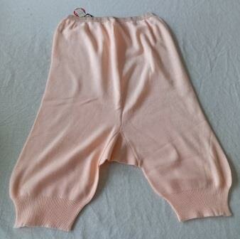Oude vintage brocante oudroze lange wollen onderbroek directoire Molli maat 48 long wool underpants pink 2