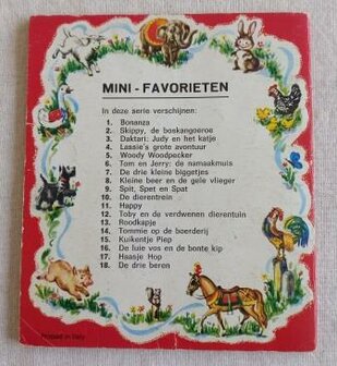 Oud vintage brocante kinderboekje Haasje Hop mini favorieten Dutch childrens book 2