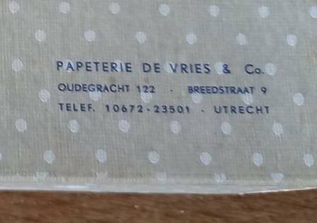 Oude vintage brocante kartonnen stationery doos cartes de visite visitekaartjes envelopjes box cards envelopes 6