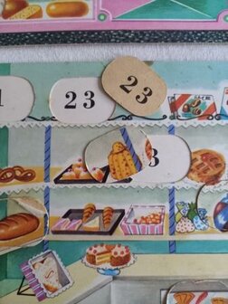 Oud vintage brocante Lotto spelletje Go Shopping Mulder no 520 1950s game 2