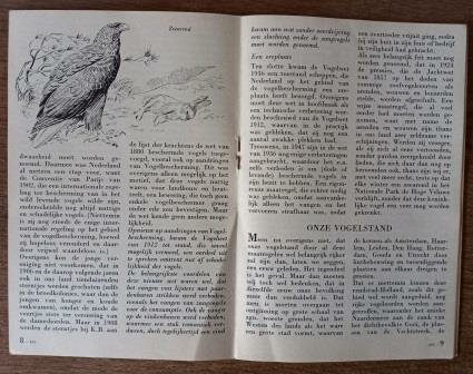 Oud vintage brocante studieboekje AO 489 Vogelbescherming &#039;n mensenplicht 1953 nr 49 Dutch study booklet birds 1