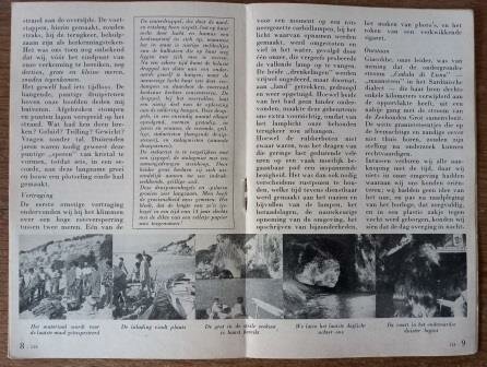 Oud vintage brocante studieboekje AO 518 1954 grotten holen en spelonken Dutch study booklet caves caverns 1