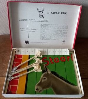 Oud vintage brocante spelletje Staartje ezeltje prik Jumbo spelen no 207 game toys donkey poke 1