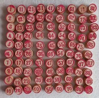 Oud vintage brocante spelletje Bingo Lotto Kienen compleet verzamelaars fifties games 3