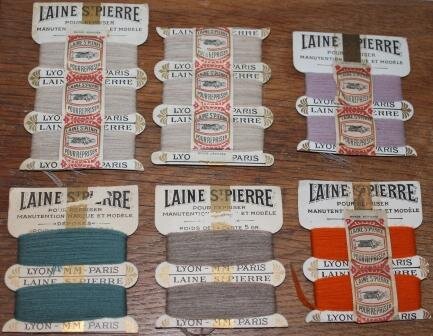 Oud brocante kaartje stopwol Laine St Pierre