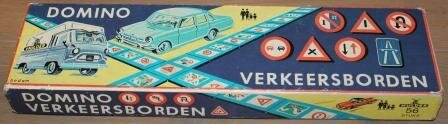 Oud spel Verkeersborden domino uit 1968