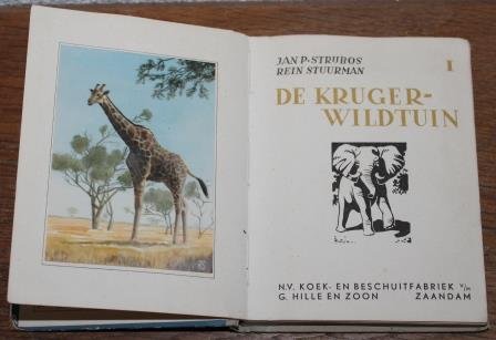 Set oude verzamelalbums De Kruger-Wildtuin in Zuid-Afrika 1953