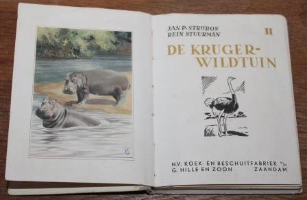 Set oude verzamelalbums De Kruger-Wildtuin in Zuid-Afrika 1953