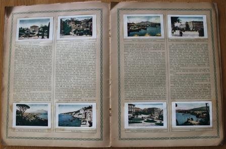 Oud verzamelplaatjes album Een reis naar de Middellandsche Zee 1925