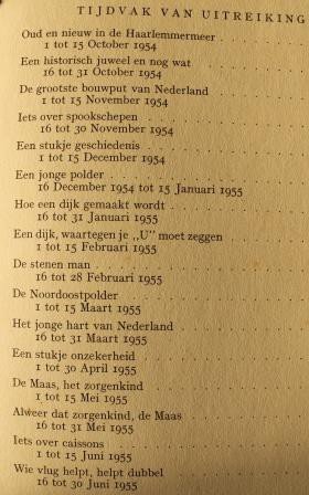 Oud verzamelboekje RPS Het water en wij, 1954/55