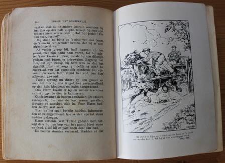 Oud brocante kinderboek Tussie, het schepertje