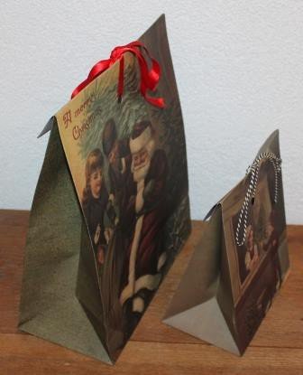 Cadeautasjes gift bags kerstbomen kindjes vintage brocante JDL stijl 3