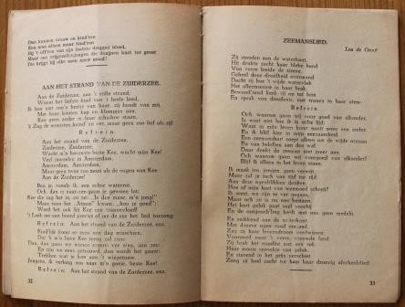 Oud muziekboekje Liedjes die je nooit vergeet, serie 2, jaren '30