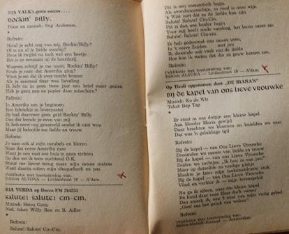 Oud muziekboekje Het zingende boertje no 33, 1961