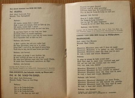 Vintage Dutch music book (lyrics) Het zingende boertje 37, 1962/63