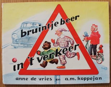 Oud brocante schoolboekje Bruintje Beer in 't verkeer dl 1