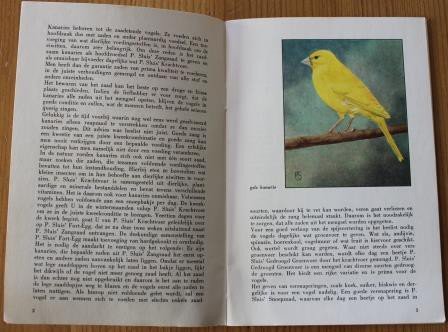 Vintage brocante Dutch book Kanaries (canaries)