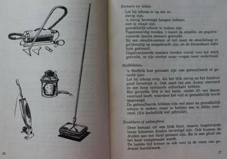 Vintage brocante leerboekje Ons werk in huis en warenkennis 1956