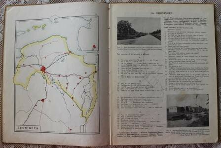 Vintage brocante Dutch atlas of Nederland, De West en Indonesië 1957
