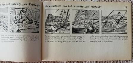 Vintage stripboek De avonturen van het zeilschip De Vrijheid