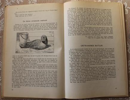 Vintage brocante leerboek Levensvreugde plant- en dierkunde 1947