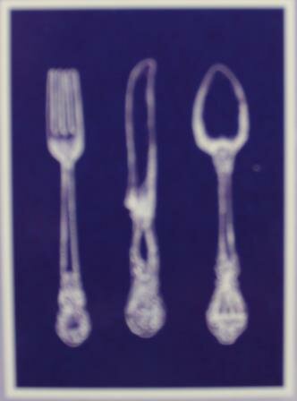 Template A5 vintage cutlery + squeegee v textile paint