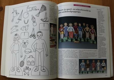 Hobbyboek Meer plezier met papier Wim Kros bouwplaten knutselen aankleedpoppen doosjes kaarten f