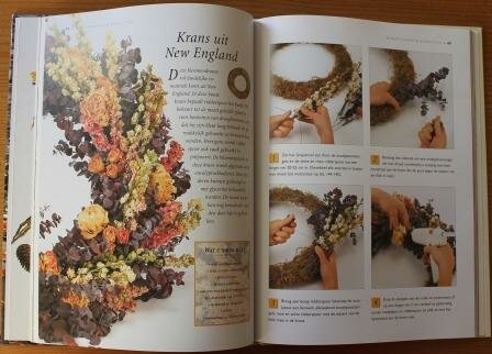 Hobbyboek De mooiste creaties met droogbloemen boeketten kransen maken 2