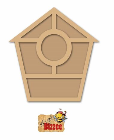 Bird house with boxes of MDF hobby material