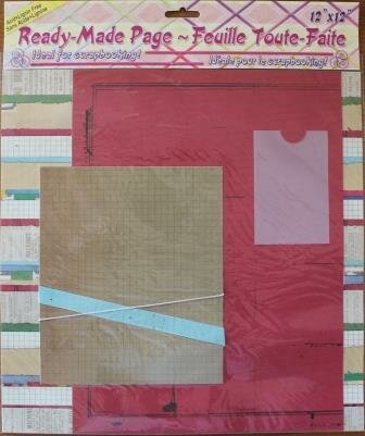 Luxury scrapbook sheet Ready-Made lines, squares, vellum & label (2)
