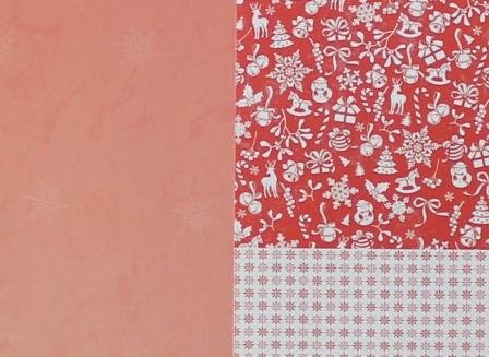 Basispapier achtergrondvel Kerstmis rood ijs sneeuwvlokken
