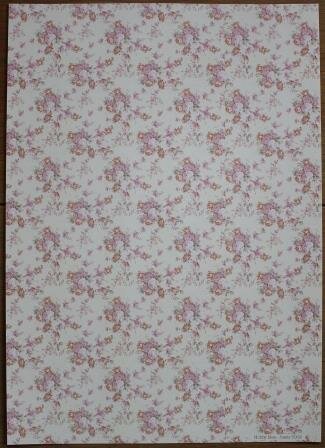 Basic paper, background sheet 3002 small pink roses