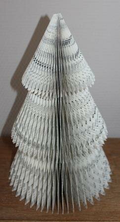 Kerstboompje muziekpapier 3d decoratie magneet honeycomb groot