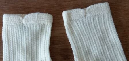 Oude vintage brocante witte beige gebreide kinderhandschoenen childrens gloves knitted boudoir 2