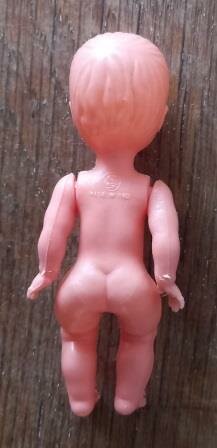 Kleine oude vintage brocante poppetje 11 cm made in Italy dolls toys 3