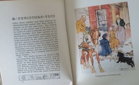 Oud vintage brocante boekje kerstverhaal A Chrismas tree Charles Dickens book Engelse 2