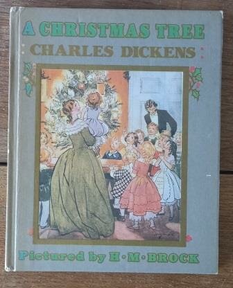 Oud vintage brocante boekje kerstverhaal A Chrismas tree Charles Dickens book Engelse