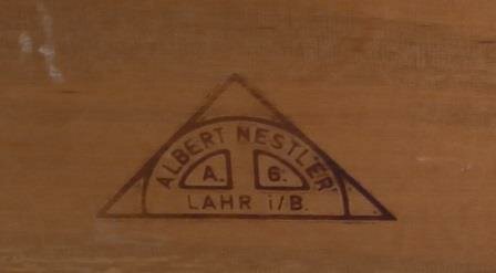Oude vintage brocante houten tekentafel Albert Nestler verzamelaars wooden drawing table 3
