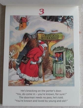 Vintage brocante adventskalender scheurkalender kerstmis Christmas workshop advent tear off calender English 1