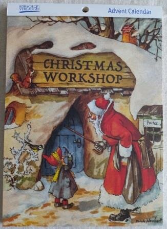 Vintage brocante adventskalender scheurkalender kerstmis Christmas workshop advent tear off calender English
