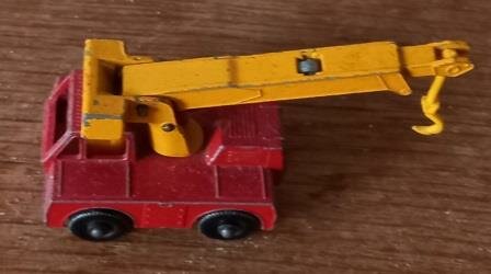 Oude vintage brocante speelgoed autootje Matchbox Iron fairy crane no 42 kraanwagen 3
