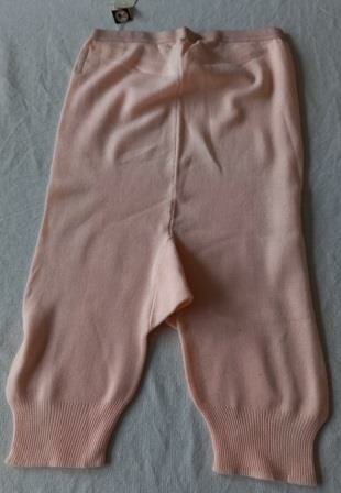 Oude vintage brocante oudroze lange wollen onderbroek directoire Molli maat 44 long wool underpants pink 2