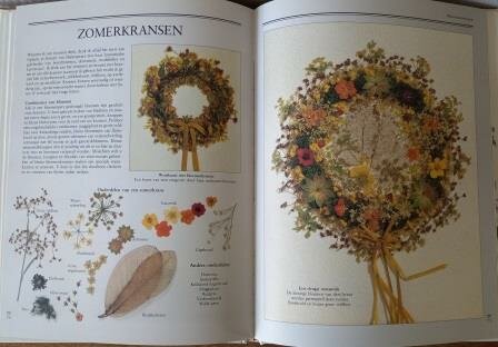 Vintage hobbyboek Gedroogde bloemen collages uit plantenpers book dried flowers Penny Black 5