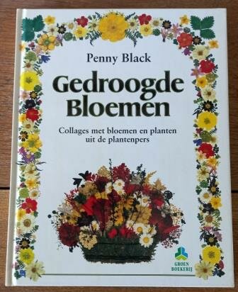 Vintage hobbyboek Gedroogde bloemen collages uit plantenpers book dried flowers Penny Black